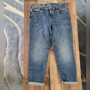 ana Mid Rise Boyfriend Ankle Jeans, Women's 8, Dark Wash